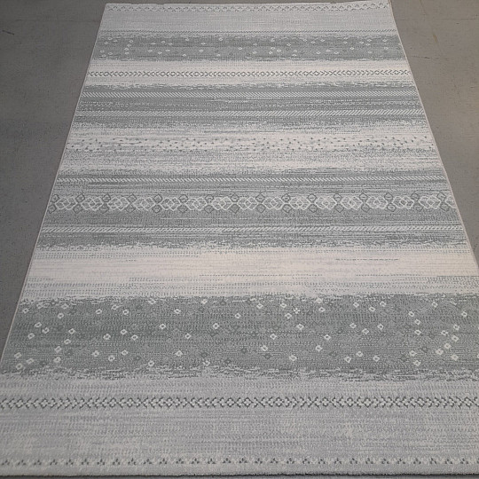 modern piece carpet FONTANA green and white