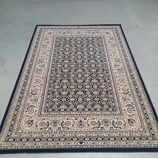 Woolen classic carpet ORIENT allover blue pattern