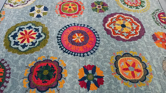 Carpet MANDALA greyblue