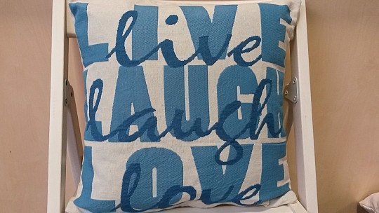 Decorative cushion cover LIVE TURQUOISE