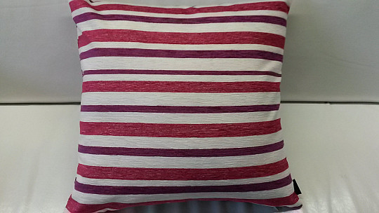 Decorative cushion cover PEKING purple-pink stripes