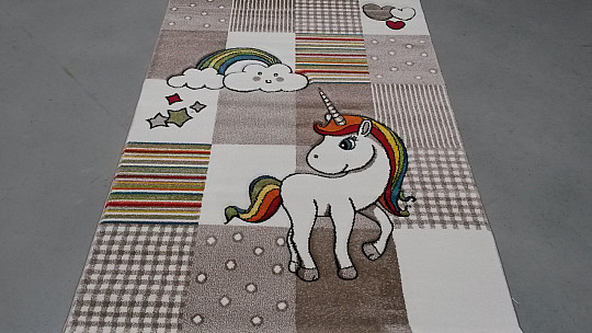 Children carpet Unicorn beige