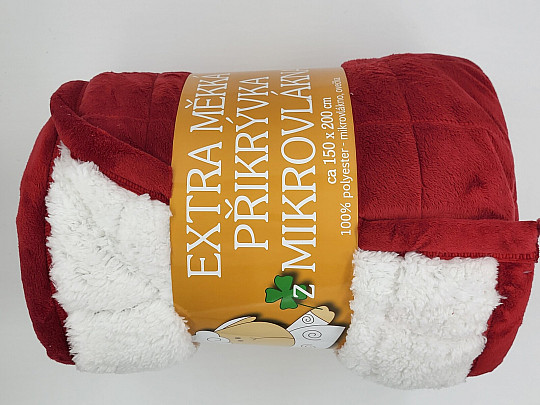 microfiber blanket EXTRA SOFT SHEEP stitching BORDÓ