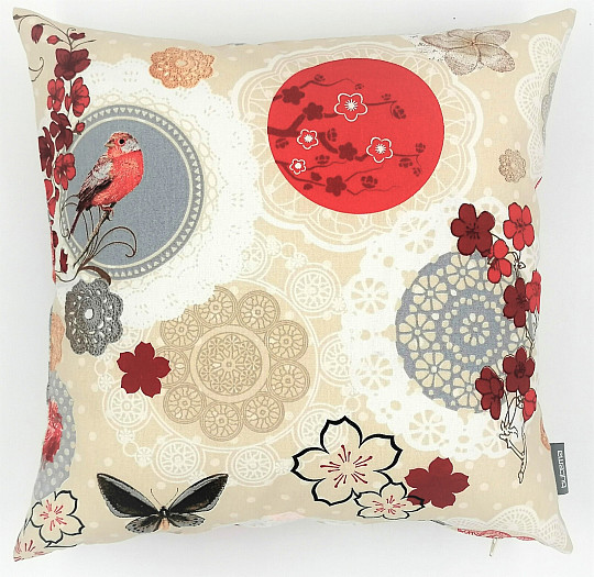 Decorative cushion cover FLOW RED