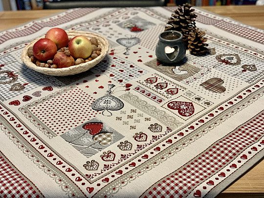 Tapestry tablecloth and scarf HEART OF NATURE