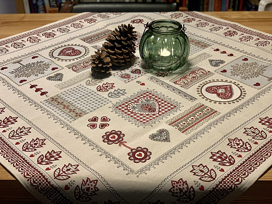 Tapestry tablecloth and scarf HEART LACE