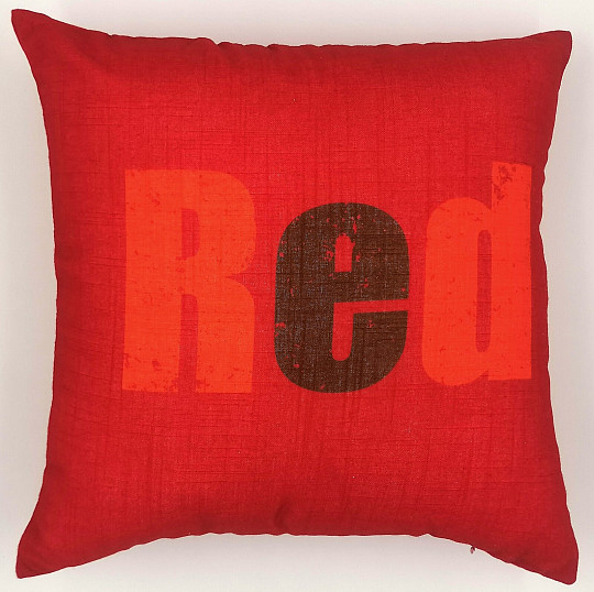 Decorative cushion cover COLORS RED
