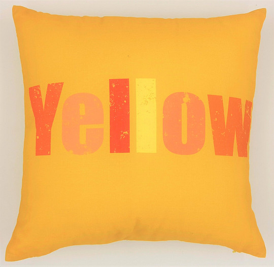 Decorative cushion cover COLORS YELLOW