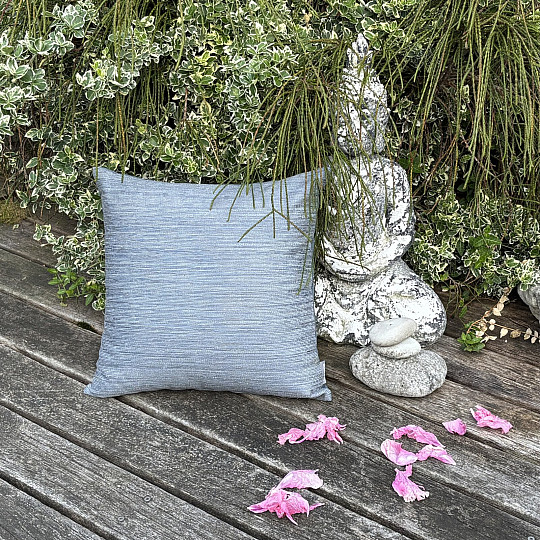 Chenille pillow-case ELIA greyblue
