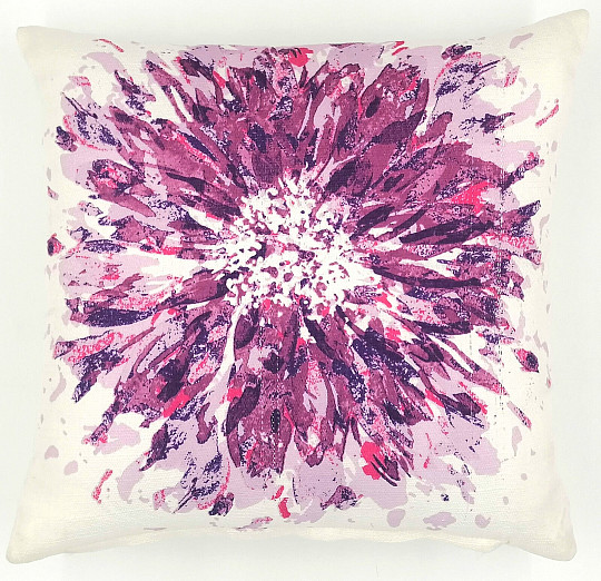 Decorative cushion cover FLOWER purple