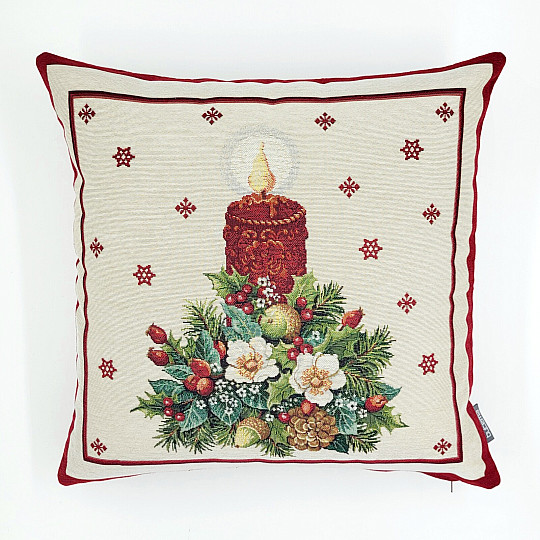 Christmas tapestry cover CHRISTMAS CANDLE