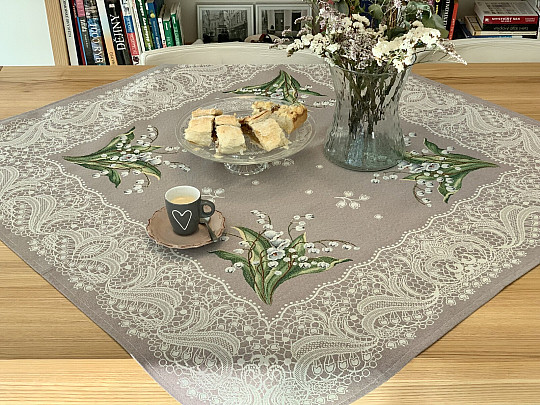 Tapestry tablecloth and scarves KONVALINKA