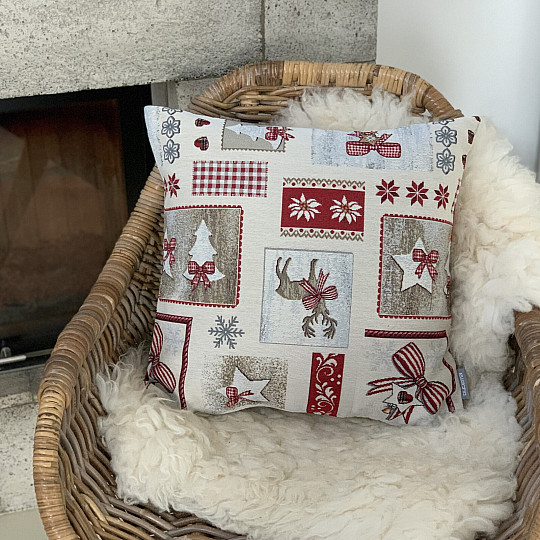 Christmas tapestry cover COUNTRY CHRISTMAS