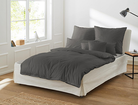 IRISETTE luxury cotton satin Paris anthracite