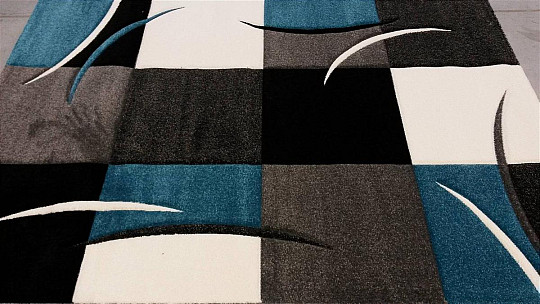 Modern carpet MOND MERINO turquoise