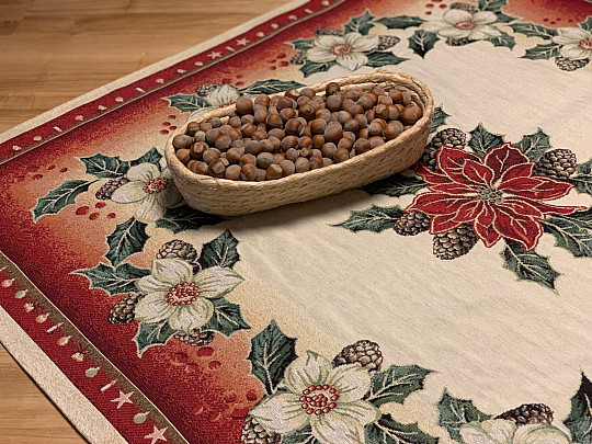 Tapestry tablecloth Christmas rose DIBAR
