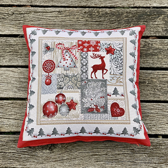 Christmas tapestry pillow cover MERRY CHRISTMAS