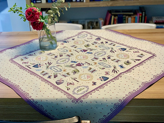Tapestry tablecloth 100 x100 Lavender dream