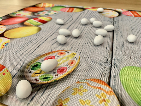 Christmas tablecloth and shawls Colorful Easter eggs