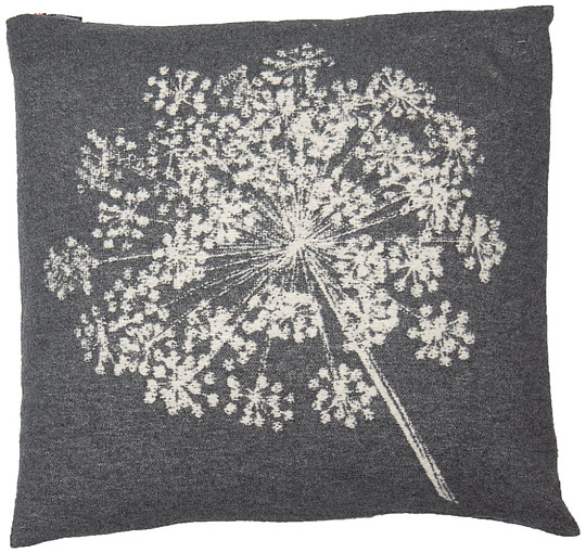 JADE flower pillow cover - anthracite