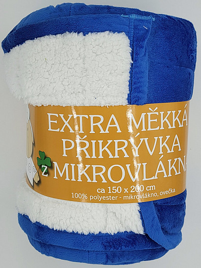 Microfiber blanket EXTRA SOFT SHEEP  blue