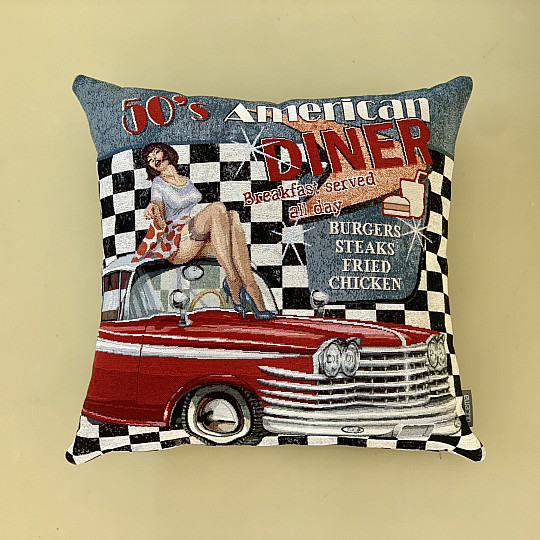 Tapestry pillow-case AMERICAN DINER