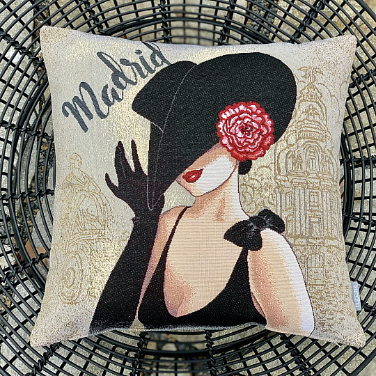 Tapestry cushion cover LADY MADRID