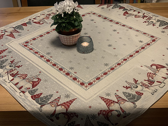 Tapestry tablecloth and scarf CHRISTMAS ELVES