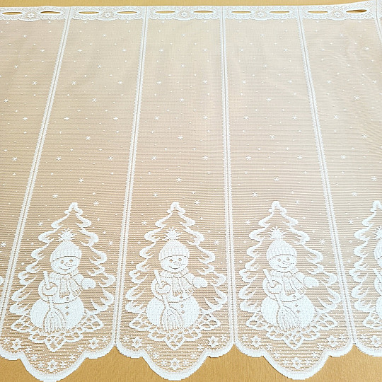 CHRISTMAS jacquard curtain for the SNOWMAN stained glass window