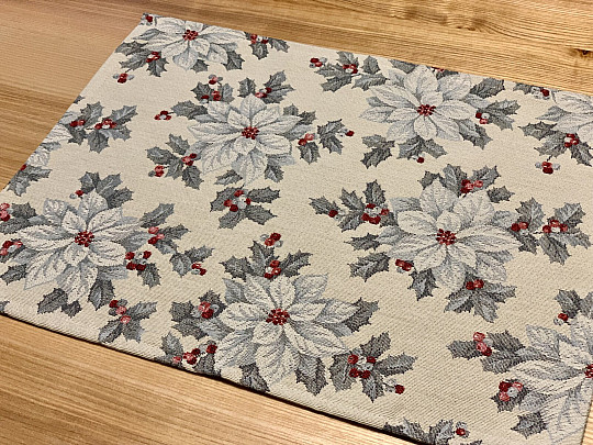 Christmas tablecloth CHRISTMAS STAR SILVER