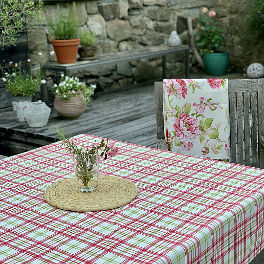 LAURA tablecloth - pink check