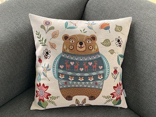 Tapestry cushion cover MERRY ANIMALS 2