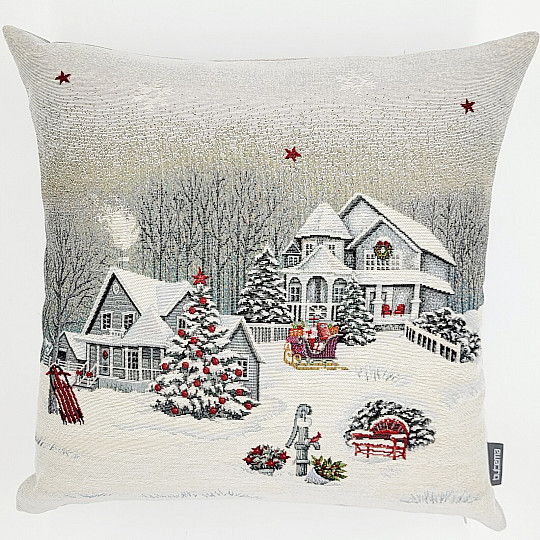 Christmas tapestry cover CHRISTMAS LANDSCAPE