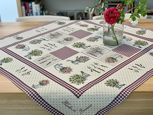 Tapestry tablecloth and scarf FLOWERS FROM PROVENCE