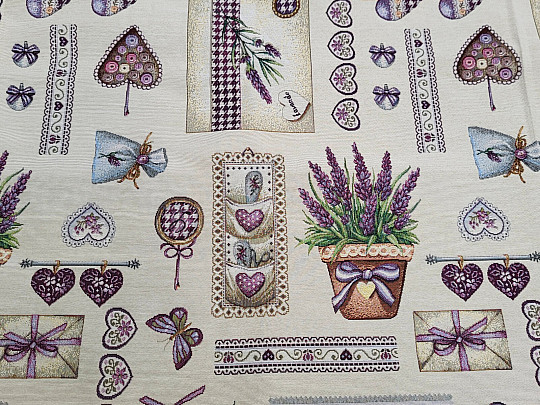 Tapestry tablecloth, Lavender scarf 4