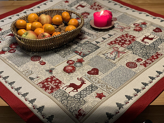 Tapestry tablecloth, scarf MERRY CHRISTMAS