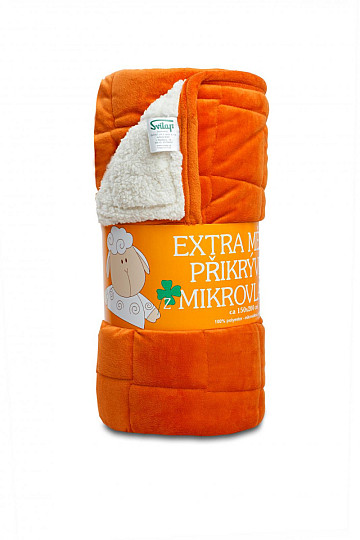 Microfiber blanket EXTRA SOFT SHEEP - orange