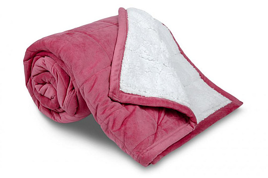 Microfiber blanket EXTRA soft SHEEP stitching old pink