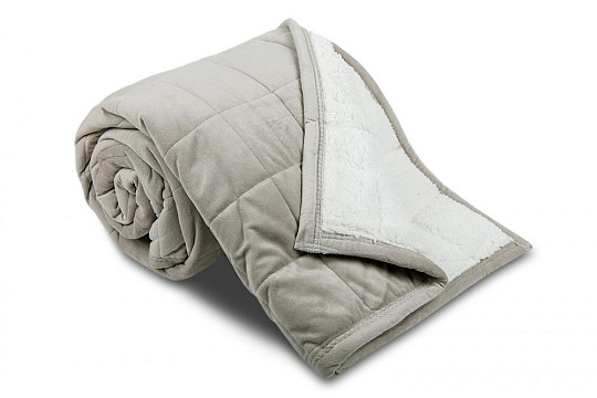 microfiber blanket EXTRA SOFT SHEEP seam gray light