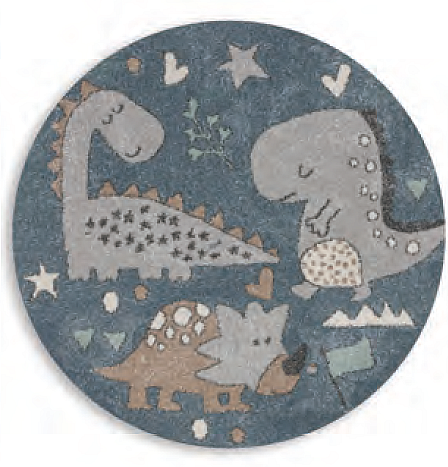 Children's round carpet ROMA dinosaurs