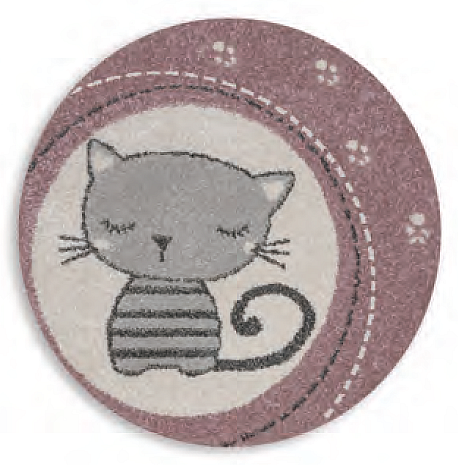 Children's round carpet ROMA cats