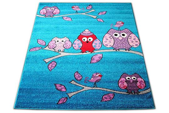 Children's carpet BELLA OWL turquoise