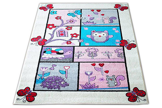 Children's rug ANIMALS cream
