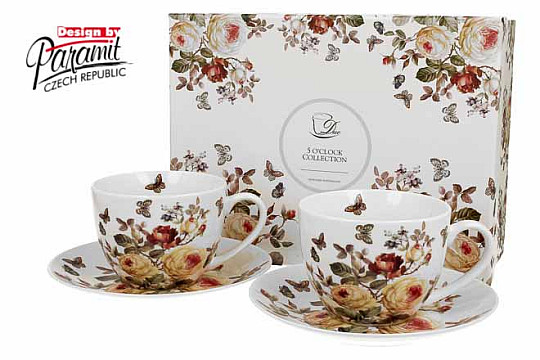 Porcelain espresso mugs set ROSE