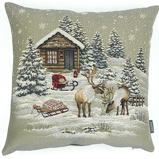 Christmas tapestry cover WINTER LANDSCAPE