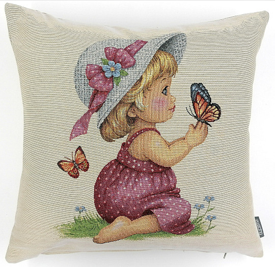 Tapestry pillowcase LITTLE GIRL