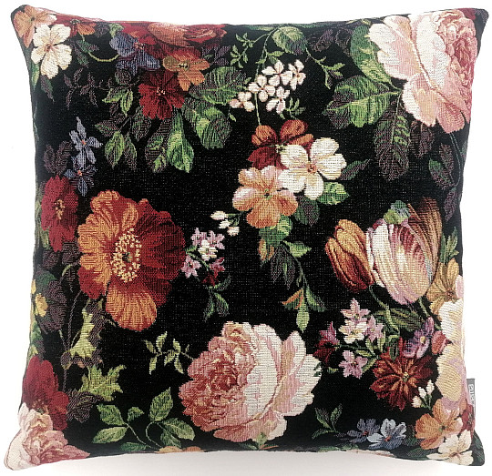 Tapestry pillowcase BLACK ROSE