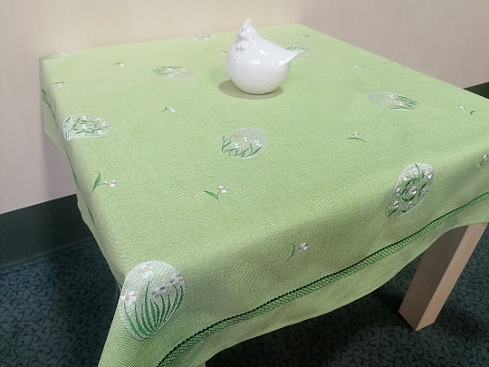 Embroidered Easter tablecloth and Easter egg scarf