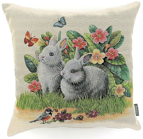 Tapestry pillowcase RUNNIES IN THE GRASS