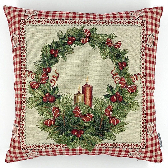 Christmas tapestry cover CHRISTMAS WREATH 1